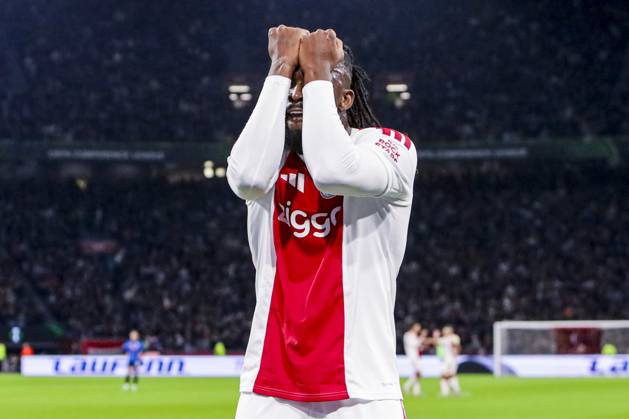 AMSTERDAM - Tolu Arokodare of AFC Ajax scores and celebrates his team s first goal during the UEFA Conference League match between AFC Ajax and Atalanta BC at the Johan Cruijff ArenA on October 22, 2026 in Amsterdam, the Netherlands. WART BRINKERHOF ANP Conference League 2026 27 xVIxANPxSportx xMarcelxterxBalsxIVx 573306152 originalFilename: 573306152.jpg