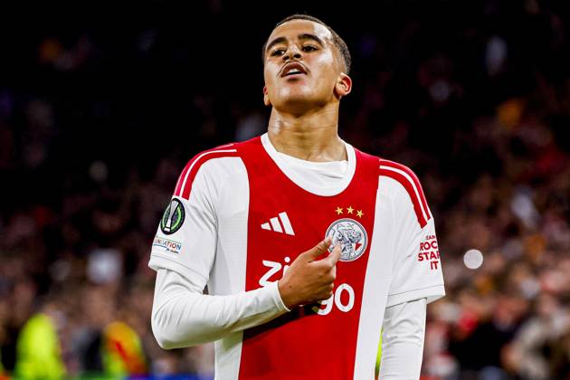 AMSTERDAM - Abdellah Ouazane of AFC Ajax scores and celebrates his team s second goal during the UEFA Conference League match between AFC Ajax and Atalanta BC at the Johan Cruijff ArenA on October 22, 2026 in Amsterdam, the Netherlands. WART BRINKERHOF ANP Conference League 2026 27 xVIxANPxSportx xMarcelxterxBalsxIVx 573306311 originalFilename: 573306311.jpg