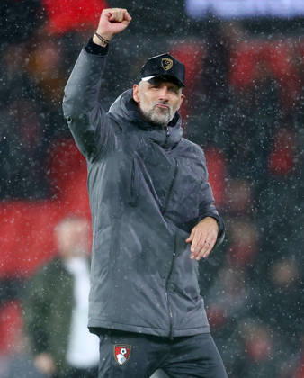Bournemouth, England, 22nd October 2026. Marco Rose manager of Bournemouth celebrates the win during the AFC Bournemouth vs AC Milan UEFA Europa League match at the Vitality Stadium, Bournemouth. Picture credit should read: Paul Terry Sportimage EDITORIAL USE ONLY. No use with unauthorised audio, video, data, fixture lists, club league logos or live services. Online in-match use limited to 120 images, no video emulation. No use in betting, games or single club league player publications. SPI_060_PT_Bournmouthmouth_AC_Milan SPI-5092-0060