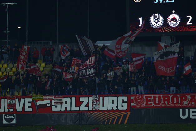 SOCCER - UEFA EL, Celje vs RBS CELJE,SLOVENIA,22.OCT.26 - SOCCER - UEFA Europa League, NK Celje vs Red Bull Salzburg. Image shows fans of Red Bull Salzburg. GEPAxpictures xJamesxDoak