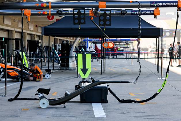 October 22, 2026, Italy: a pit lane view during United States Grand Prix - Austin - Thursday - Media Day at Circuit of the Americas (COTA) in Austin. Italy Sports - October 22, 2026  - ZUMAm313 20261022_zsp_m313_002 Copyright: xAlessioxMorgesex