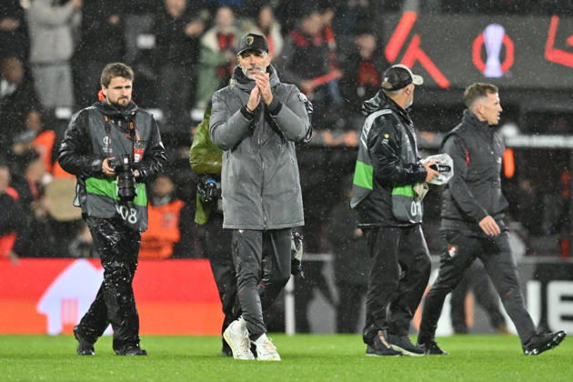 Bournemouth v AC Milan, Europa League AFC Bournemouth manager Marco Rose applauds the fans at full time during the Europa League match between Bournemouth and AC Milan at the Vitality Stadium, Bournemouth, UK on 22 October 2026. Bournemouth Vitality Stadium Dorset UK Editorial use only , Copyright: xGrahamxHuntx PSI-25046-0114