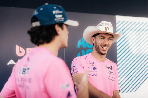 FORMULA 1 MSC CRUISES UNITED STATES GRAND PRIX 2026 Franco Colapinto (BWT Alpine F1 Team, 43) and Pierre Gasly (BWT Alpine F1 Team, 10) on media day at the United States GP 2026 22 10 2026