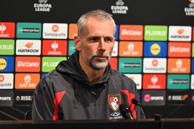 Bournemouth v AC Milan, Europa League AFC Bournemouth manager Marco Rose talking during the post match press conference, PK, Pressekonferenz after the Europa League match between Bournemouth and AC Milan at the Vitality Stadium, Bournemouth, UK on 22 October 2026. Bournemouth Vitality Stadium Dorset UK Editorial use only , Copyright: xGrahamxHuntx PSI-25046-0124