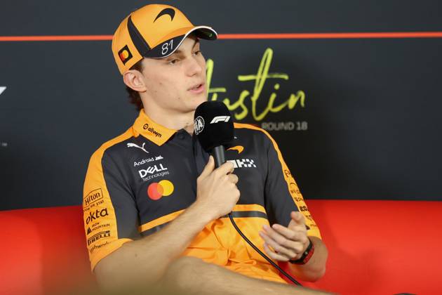 22nd October 2026; Circuit of the Americas, Austin, United States; Formula 1, United States Grand Prix, Arrivals Day; Oscar Piastri (81) of Australia and McLaren Mastercard F1 Team during an interview VincentxCuono