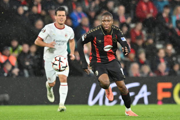 Bournemouth v AC Milan, Europa League Bafode Diakite (18) of AFC Bournemouth during the Europa League match between Bournemouth and AC Milan at the Vitality Stadium, Bournemouth, UK on 22 October 2026. Bournemouth Vitality Stadium Dorset UK Editorial use only , Copyright: xGrahamxHuntx PSI-25046-0147