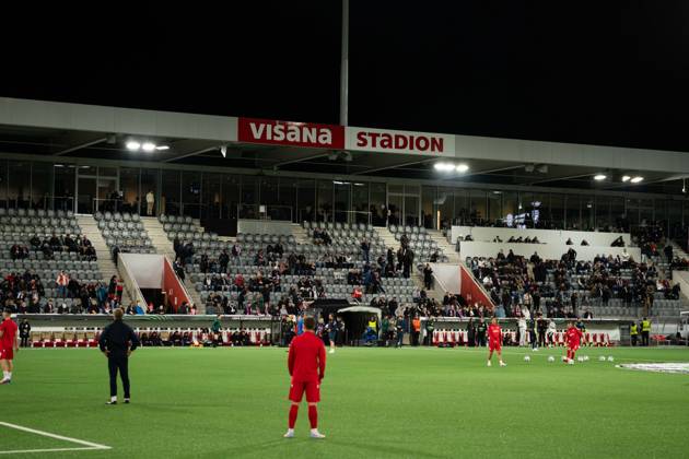 THUN, BERN - OCTOBER 22: A general view of VISANA STADION during the UEFA Conference League match between FC Thun and HNK Hajduk Split at VISANA STADION on October 22, 2026 in Thun, Bern, Switzerland. Copyright: xLivioxBaeriswylx xSPPx Sportspressphoto_SPR263700