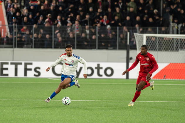 THUN, BERN - OCTOBER 22: Mathieu Acapandié of HNK Hajduk Split during the UEFA Conference League match between FC Thun and HNK Hajduk Split at VISANA STADION on October 22, 2026 in Thun, Bern, Switzerland. Copyright: xLivioxBaeriswylx xSPPx Sportspressphoto_SPR263723