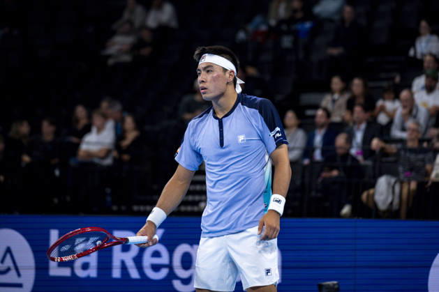 TENNIS : ATP, Tennis Herren 250 - Grand Prix Tennis AURA - Decines (France) 22 10 2026 Brandon Nakashima qualifies for the quarterfinals during the tournament of the Auvergne Rhône-Alpes Grand Prix at the LDLC Arena in Décines on October 22, 2026. Photo Sandrine Thesillat PsNewZ  Copyright: xSandrinexTHESILLATx