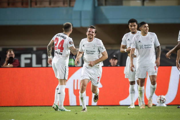UEFA Europa League - OFI Crete vs Leverkusen - Jonas Hofmann of Leverkusen celebrate after scoring during the UEFA Europa League phase Matchday 3 soccer match between OFI Crete vs Leverkusen in Pankritio, Heraklion, Greece, on 22 October 2026. IMAGO ONE INCH PRODUCTIONS Heraklion Greece Copyright: xONExINCHxPRODUCTIONSx 7133169