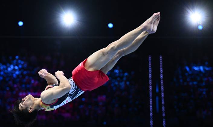 Netherlands Artistic Gymnastics World Championships 9271005 22.10.2026 Japan s Daiki Hashimoto competes in the floor exercise during the men s all-around final at the 2026 World Artistic Gymnastics Championships in Rotterdam, the Netherlands. Alexey Filippov Sputnik Rotterdam Netherlands  Copyright: xAlexeyxFilippovx