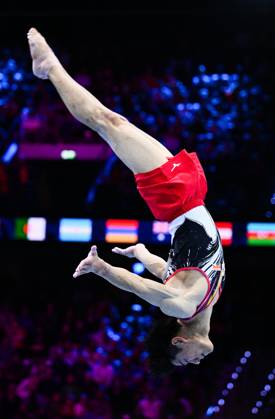 Netherlands Artistic Gymnastics World Championships 9271006 22.10.2026 Japan s Daiki Hashimoto competes in the floor exercise during the men s all-around final at the 2026 World Artistic Gymnastics Championships in Rotterdam, the Netherlands. Alexey Filippov Sputnik Rotterdam Netherlands  Copyright: xAlexeyxFilippovx