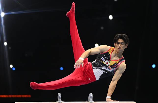 Netherlands Artistic Gymnastics World Championships 9271011 22.10.2026 Japan s Daiki Hashimoto competes on the pommel horse during the men s all-around final at the 2026 World Artistic Gymnastics Championships in Rotterdam, the Netherlands. Alexey Filippov Sputnik Rotterdam Netherlands  Copyright: xAlexeyxFilippovx