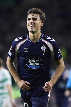 Celtic FC v Real Club Celta - UEFA Europa League 2026 27 League Phase MD3 GLASGOW, SCOTLAND - OCTOBER 22: Javi Rodriguez of RC Celta de Vigo celebrates after scoring his team s second goal during the UEFA Europa League 2026 27 League Phase MD3 match between Celtic FC and Real Club Celta de Vigo at Celtic Park on October 22, 2026 in Glasgow, Scotland. (Photo by Diego Simon Photo Players Images Magara Press) Glasgow Celtic Park Stadium Scotland Copyright: xDiegoxSimonx