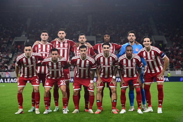 UEFA Europa League - Olympiacos FC vs AC Sparta Praha - Players of Olympiacos FC pose for a photo during the UEFA Europa League Phase matchday 3 soccer match between Olympiacos FC and AC Sparta Praha at the Georgios Karaiskakis Stadium in Piraeus, Greece, 22 October 2026. IMAGO ONE INCH PRODUCTIONS PIRAEUS GREECE Copyright: xONExINCHxPRODUCTIONSx 7133326