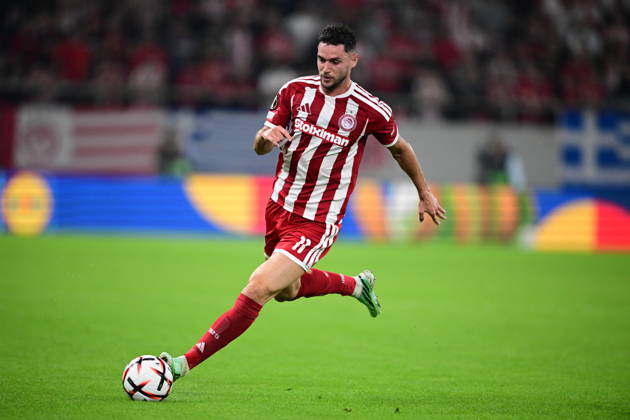UEFA Europa League - Olympiacos FC vs AC Sparta Praha - Roman Yaremchuk of Olympiacos FC in action during the UEFA Europa League Phase matchday 3 soccer match between Olympiacos FC and AC Sparta Praha at the Georgios Karaiskakis Stadium in Piraeus, Greece, 22 October 2026. IMAGO ONE INCH PRODUCTIONS PIRAEUS GREECE Copyright: xONExINCHxPRODUCTIONSx 7133463
