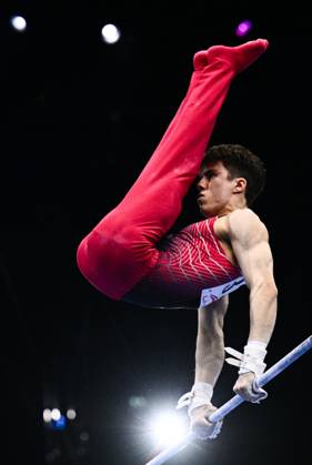 Netherlands Artistic Gymnastics World Championships 9271019 22.10.2026 Arsenii Dukhno of Team World Gymnastics Neutral Athletes 2 competes on the horizontal bar during the men s all-around final at the 2026 World Artistic Gymnastics Championships in Rotterdam, the Netherlands. Alexey Filippov Sputnik Rotterdam Netherlands  Copyright: xAlexeyxFilippovx