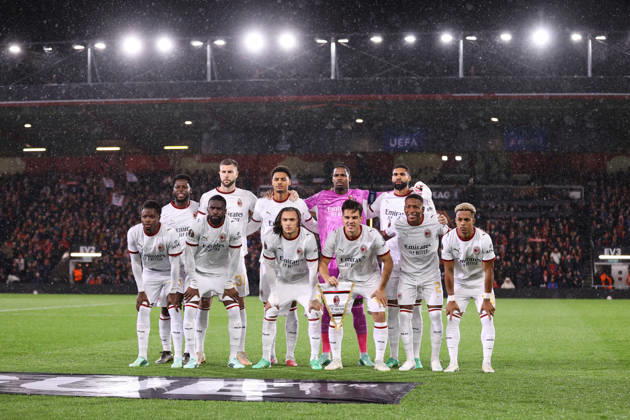 Bournemouth v AC Milan 22 October 2026, Bournemouth - UEFA Europa League - Bournemouth v AC Milan - The AC Milan players pose for a team photo - Photo: Jacques Feeney Offside. Bournemouth UK Copyright: xJacquesxFeeneyx xOffsidexOffside