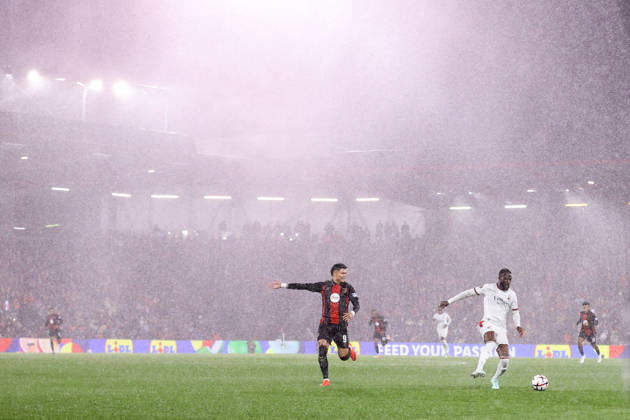 Bournemouth v AC Milan 22 October 2026, Bournemouth - UEFA Europa League - Bournemouth v AC Milan - A general view of play in the heavy rain - Photo: Jacques Feeney Offside. Bournemouth UK Copyright: xJacquesxFeeneyx xOffsidexOffside
