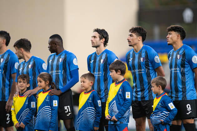 Inter Club Escaldes v Universitatae Craiova - UEFA Conference League Maurizio Pochettino, player number 24 of Inter Club d Escaldes, waits before the start of the UEFA Conference League match between Inter Club d Escaldes and Universitatea Craiova at New FAF Stadium in Encamp, Andorra, on October 22, 2026. Encamp Andorra Andorra  Copyright: xWalterxCunhax originalFilename:cunhacarvalho-notitle261022_np6WF.jpg