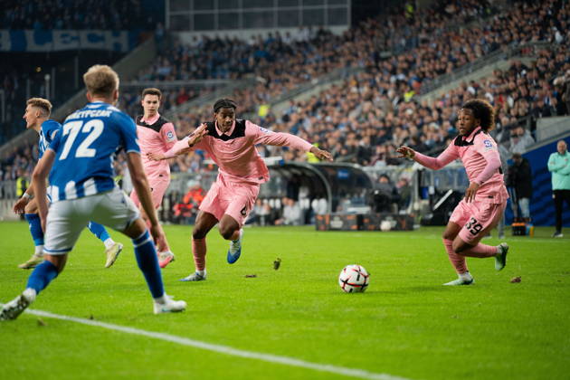 Poznan 22.10.2026. Football UEFA Europa League match between Lech Poznan and Sunderland AFC in Poznan, Poland --- Mecz pilka nozna UEFA Europa League Lech Poznan - Sunderland AFC w Poznaniu Persons Shown : Dayann Methalie Malick Fofana Fot. Sideline Frames Arena Akcji NEWSPIX.PL --- newspix.pl 