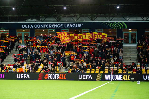 FC Nordsjaelland v CSKA Sofia, UEFA Conference League, Farum, Denmark Farum, Denmark. 22nd, October 2026. Football fans of FC Nordsjaelland seen on the stands at the UEFA Conference League match between FC Nordsjaelland and CSKA Sofia at Right to Dream Park in Farum. Danmark, Farum, Right to Dream Park  Copyright: xGonzalesxPhoto TobiasxJorgensenx