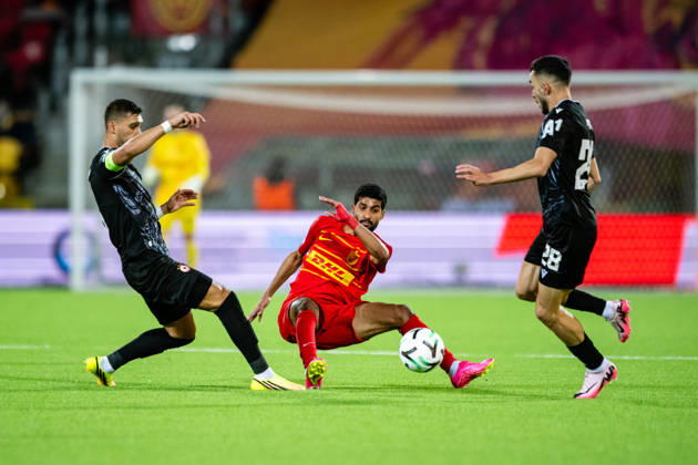 FC Nordsjaelland v CSKA Sofia, UEFA Conference League, Farum, Denmark Farum, Denmark. 22nd, October 2026. Ibrahim Adel (14) of FC Nordsjaelland seen during the UEFA Conference League match between FC Nordsjaelland and CSKA Sofia at Right to Dream Park in Farum. Danmark, Farum, Right to Dream Park  Copyright: xGonzalesxPhoto TobiasxJorgensenx