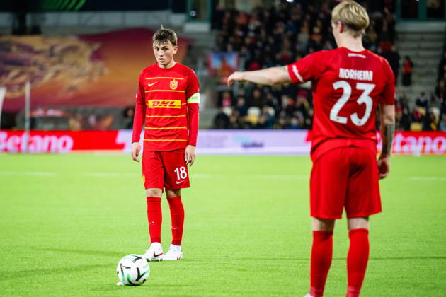 FC Nordsjaelland v CSKA Sofia, UEFA Conference League, Farum, Denmark Farum, Denmark. 22nd, October 2026. Justin Janssen (18) of FC Nordsjaelland seen during the UEFA Conference League match between FC Nordsjaelland and CSKA Sofia at Right to Dream Park in Farum. Danmark, Farum, Right to Dream Park  Copyright: xGonzalesxPhoto TobiasxJorgensenx