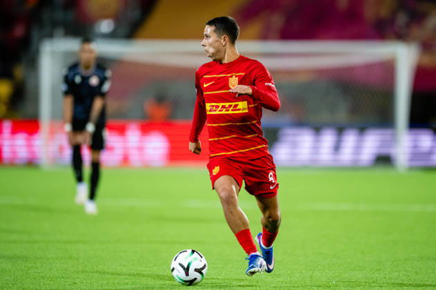 FC Nordsjaelland v CSKA Sofia, UEFA Conference League, Farum, Denmark Farum, Denmark. 22nd, October 2026. Nicklas Rojkjaer (14) of FC Nordsjaelland seen during the UEFA Conference League match between FC Nordsjaelland and CSKA Sofia at Right to Dream Park in Farum. Danmark, Farum, Right to Dream Park  Copyright: xGonzalesxPhoto TobiasxJorgensenx