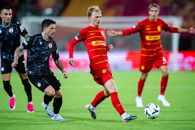 FC Nordsjaelland v CSKA Sofia, UEFA Conference League, Farum, Denmark Farum, Denmark. 22nd, October 2026. Villum Berthelsen of FC Nordsjaelland seen during the UEFA Conference League match between FC Nordsjaelland and CSKA Sofia at Right to Dream Park in Farum. Danmark, Farum, Right to Dream Park  Copyright: xGonzalesxPhoto TobiasxJorgensenx
