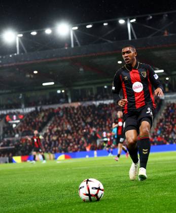 Rayan of AFC Bournemouth. AFC Bournemouth v AC Milan, UEFA Europa League, Football, Vitality Stadium, Bournemouth, UK - 22 Oct 2026Bournemouth Vitality Stadium United Kingdom  Copyright: xJamesxMarsh Shutterstockx 17230046dj