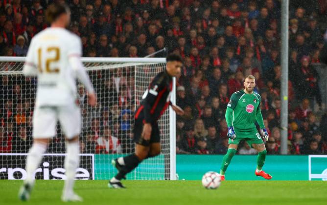 Michele Di Gregorio of AFC Bournemouth. AFC Bournemouth v AC Milan, UEFA Europa League, Football, Vitality Stadium, Bournemouth, UK - 22 Oct 2026Bournemouth Vitality Stadium United Kingdom  Copyright: xJamesxMarsh Shutterstockx 17230046cz