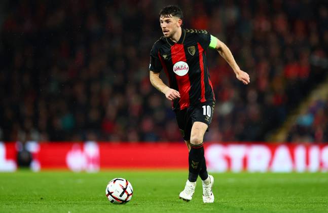 Ryan Christie of AFC Bournemouth. AFC Bournemouth v AC Milan, UEFA Europa League, Football, Vitality Stadium, Bournemouth, UK - 22 Oct 2026Bournemouth Vitality Stadium United Kingdom  Copyright: xJamesxMarsh Shutterstockx 17230046cu