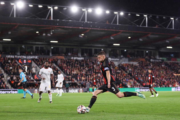 Bournemouth v AC Milan 22 October 2026, Bournemouth - UEFA Europa League - Bournemouth v AC Milan - Adrien Truffert of Bournemouth - Photo: Jacques Feeney Offside. Bournemouth UK Copyright: xJacquesxFeeneyx xOffsidexOffside