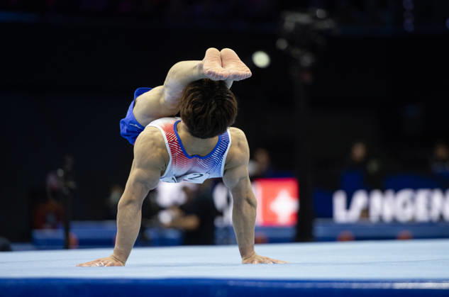 Rotterdam The Netherlands 22nd October 2026 World Championships artistic gymnastics. Men™s all round final Floor Shinnosuke Oka (JPN) turnen