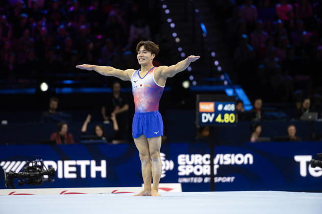 Rotterdam The Netherlands 22nd October 2026 World Championships artistic gymnastics. Men™s all round final Floor Shinnosuke Oka (JPN) turnen