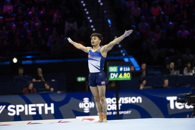 Rotterdam The Netherlands 23rd October 2026 World Championships artistic gymnastics. Men™s all round final Floor Jake Jarman (JPN) turnen