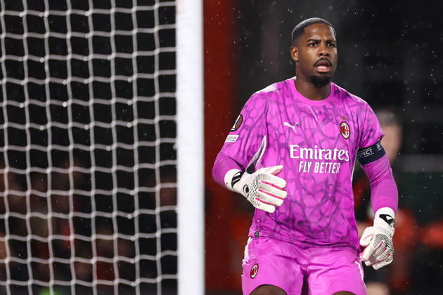 Bournemouth v AC Milan 22 October 2026, Bournemouth - UEFA Europa League - Bournemouth v AC Milan - AC Milan goalkeeper Mike Maignan - Photo: Jacques Feeney Offside. Bournemouth UK Copyright: xJacquesxFeeneyx xOffsidexOffside