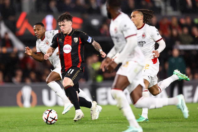Bournemouth v AC Milan 22 October 2026, Bournemouth - UEFA Europa League - Bournemouth v AC Milan - Ben Gannon-Doak of Bournemouth - Photo: Jacques Feeney Offside. Bournemouth UK Copyright: xJacquesxFeeneyx xOffsidexOffside
