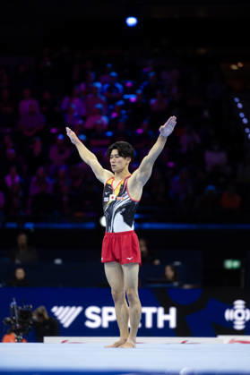 Rotterdam The Netherlands 22nd October 2026 World Championships artistic gymnastics. Men™s all round final Floor Daiki Hashimoto (JPN) turnen
