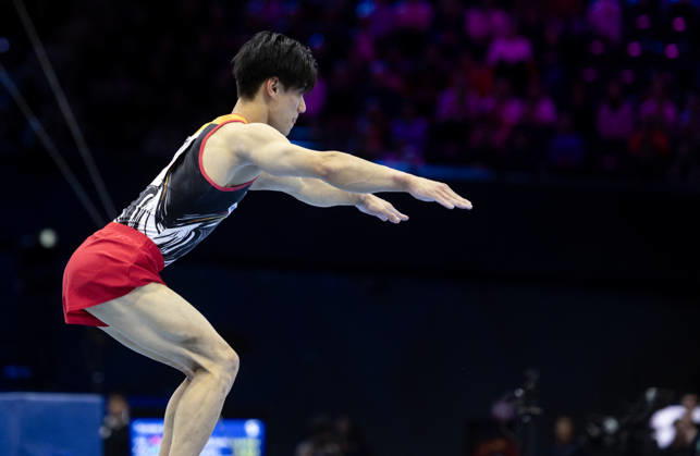 Rotterdam The Netherlands 22nd October 2026 World Championships artistic gymnastics. Men™s all round final Floor Daiki Hashimoto (JPN) turnen