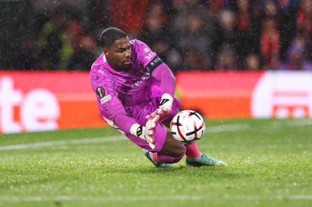Bournemouth v AC Milan 22 October 2026, Bournemouth - UEFA Europa League - Bournemouth v AC Milan - AC Milan goalkeeper Mike Maignan makes a save - Photo: Jacques Feeney Offside. Bournemouth UK Copyright: xJacquesxFeeneyx xOffsidexOffside
