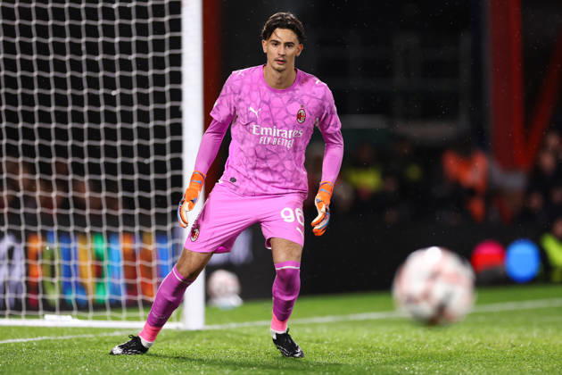 Bournemouth v AC Milan 22 October 2026, Bournemouth - UEFA Europa League - Bournemouth v AC Milan - AC Milan goalkeeper Lorenzo Torriani - Photo: Jacques Feeney Offside. Bournemouth UK Copyright: xJacquesxFeeneyx xOffsidexOffside