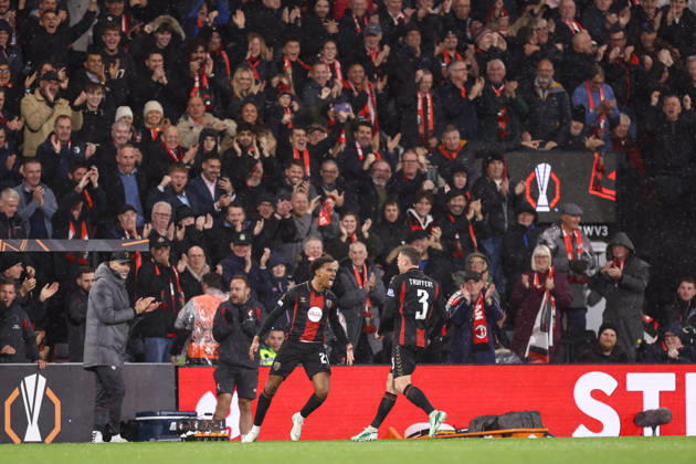 Bournemouth v AC Milan 22 October 2026, Bournemouth - UEFA Europa League - Bournemouth v AC Milan - Amine Adli of Bournemouth celebrates their third goal - Photo: Jacques Feeney Offside. Bournemouth UK Copyright: xJacquesxFeeneyx xOffsidexOffside