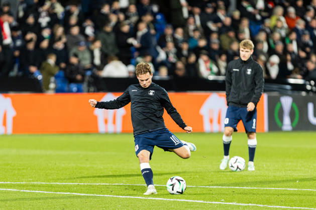 Aarhus GF v Egnatia, UEFA Conference League, Randers, Denmark Randers, Denmark. 22nd, October 2026. Kristian Arnstad of Aarhus GF seen warming up for the UEFA Conference League match between Aarhus GF and Egnatia at Randers Stadion in Randers. Denmark, Randers, Cepheus Park Randers Copyright: xGonzalesxPhoto RasmusxJensenx