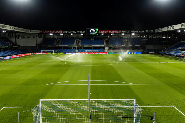 Aarhus GF v Egnatia, UEFA Conference League, Randers, Denmark Randers, Denmark. 22nd, October 2026. Randers Stadion, also known as Cepheus Park Randers, is ready for the UEFA Conference League match between Aarhus GF and Egnatia in Randers. Denmark, Randers, Cepheus Park Randers Copyright: xGonzalesxPhoto RasmusxJensenx