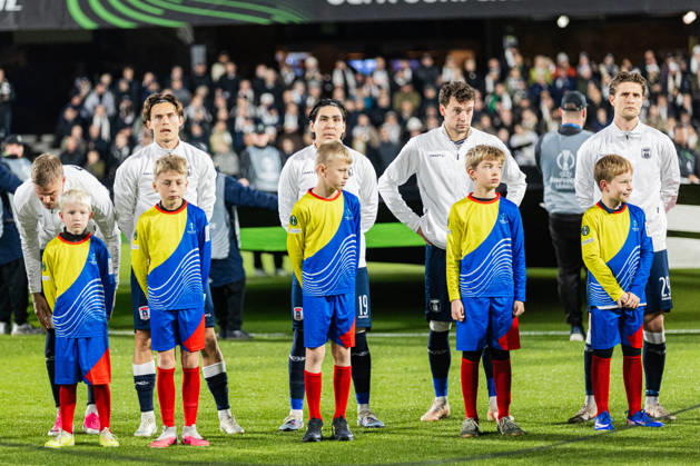 Aarhus GF v Egnatia, UEFA Conference League, Randers, Denmark Randers, Denmark. 22nd, October 2026. The players of Aarhus GF line up for the UEFA Conference League match between Aarhus GF and Egnatia at Randers Stadion in Randers. Denmark, Randers, Cepheus Park Randers  Copyright: xGonzalesxPhoto RasmusxJensenx