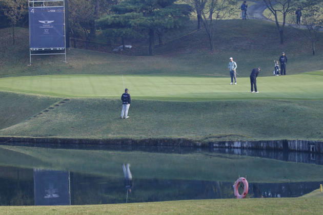 October 23, 2026, Cheonan, Chungnam, SOUTH KOREA: Oct 23, 2026-Cheonan, South Korea-Marcel SIEM of Germany Putt a Ball on 4th Hall during a DP World Tour Genesis Championship at Woo Jeong Hills CC in Cheonan, South Korea. DP World Tour Genesis Championship Round2  - ZUMAr168 20261023_aap_r168_009 Copyright: xRyuxSeung-Ilx