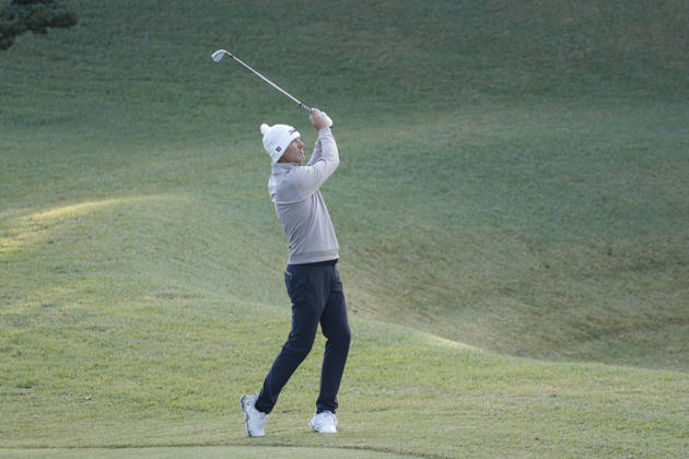 October 23, 2026, Cheonan, Chungnam, SOUTH KOREA: Oct 23, 2026-Cheonan, South Korea-Ross FISHER of England Second shot on 2th Green during a DP World Tour Genesis Championship at Woo Jeong Hills CC in Cheonan, South Korea. Cheonan SOUTH KOREA - ZUMAr168 20261023_aap_r168_060 Copyright: xRyuxSeung-Ilx