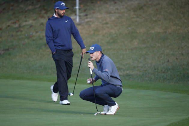 October 23, 2026, Cheonan, Chungnam, SOUTH KOREA: Oct 23, 2026-Cheonan, South Korea-Ben SCHMIDT of England react before Putt a Ball on 4th Green during a DP World Tour Genesis Championship at Woo Jeong Hills CC in Cheonan, South Korea. Cheonan SOUTH KOREA - ZUMAr168 20261023_aap_r168_062 Copyright: xRyuxSeung-Ilx